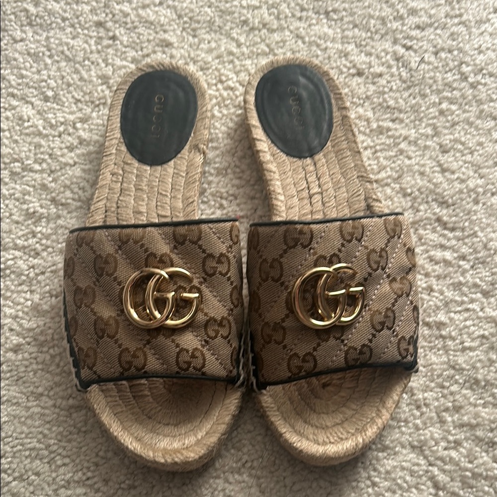 Gucci Women's Brown Slide Sandals